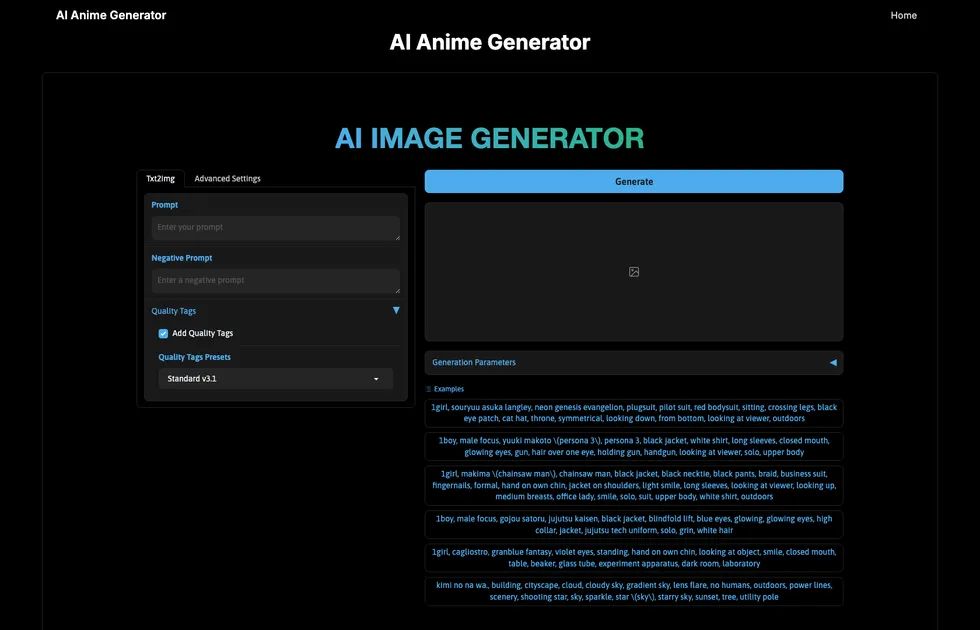 AI Anime Generator