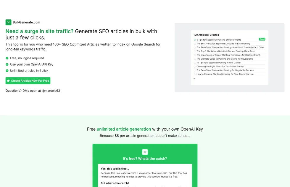 Bulk Article Generator