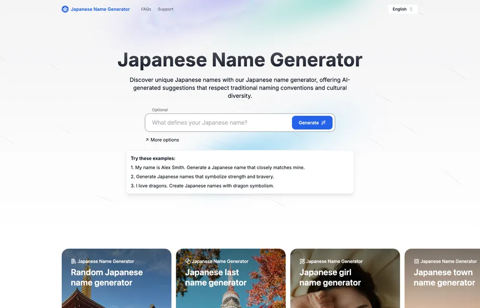 Japanese Name Generators