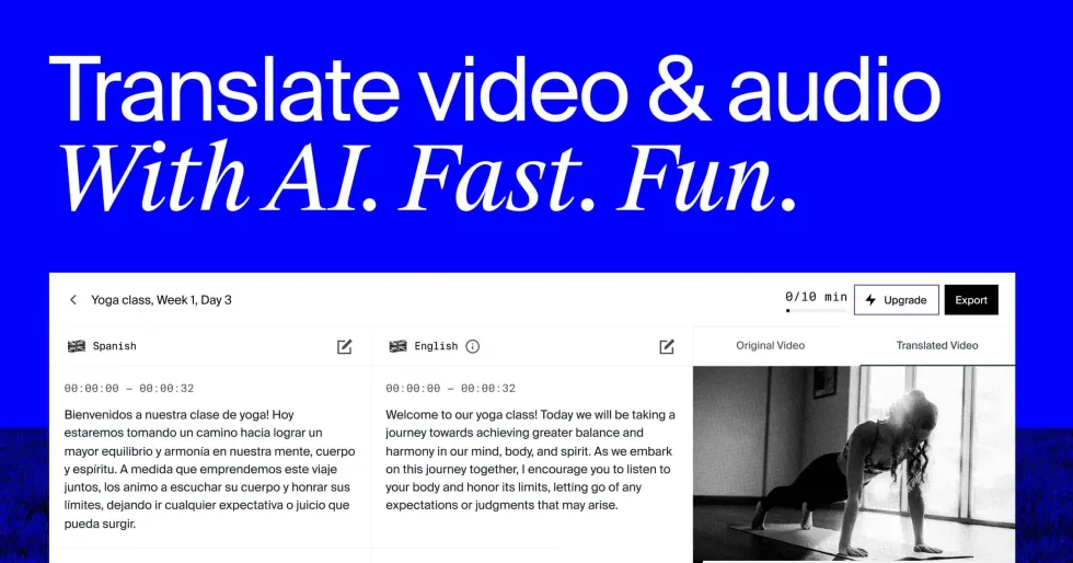 Leading AI video localization & dubbing tool