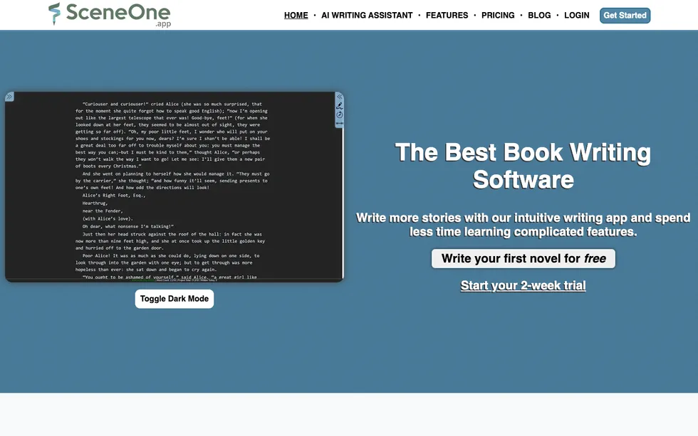 Online Book Writing Software now with AI Writing Assistant