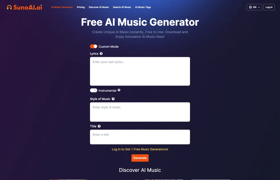 Free AI Music Generator