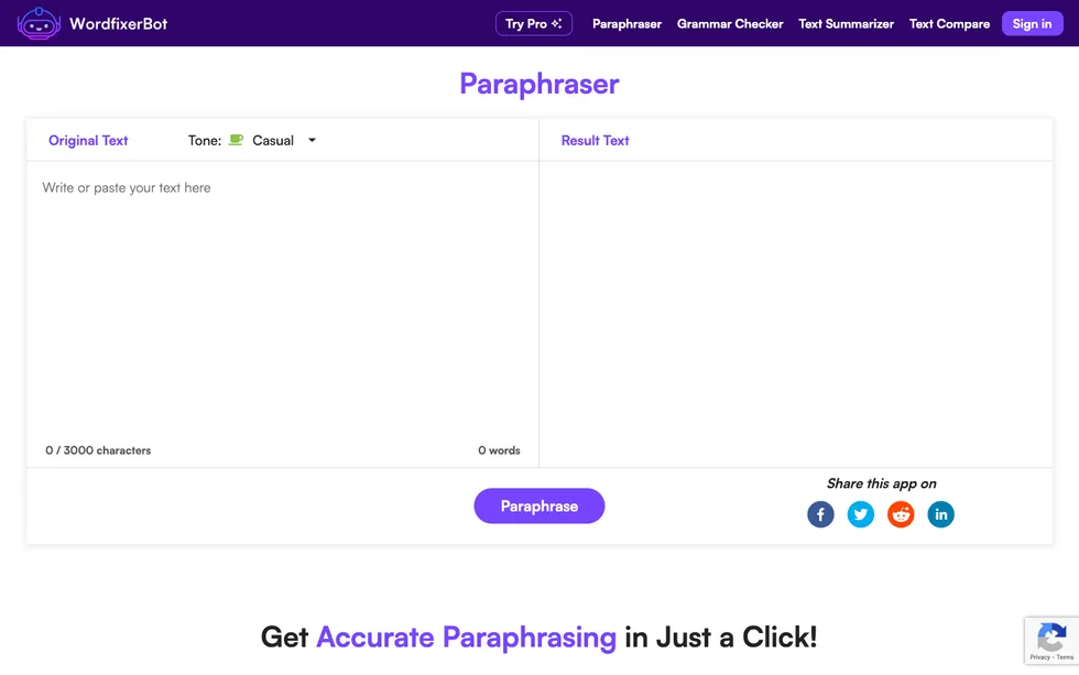 Paraphrasing Tool