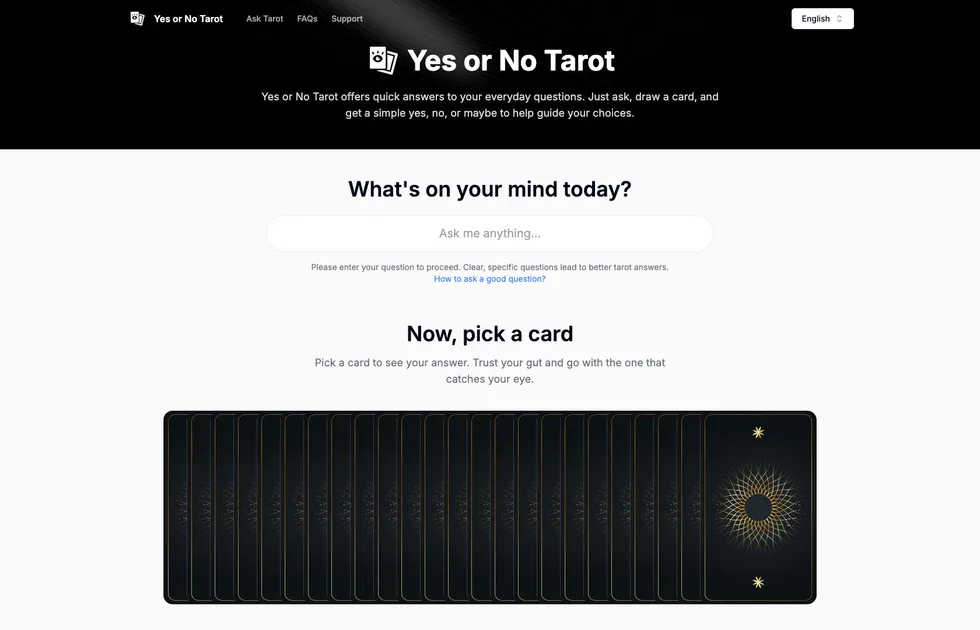 Yes or No Tarot AI