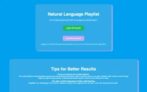 Natural Language Playlist