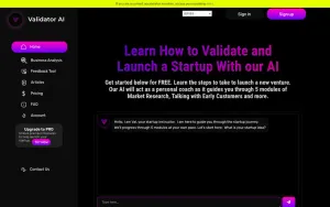 ValidatorAI.com – Instant help and feedback with our startup validator tools for entrepreneurs